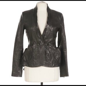 Nanette Lepore leather Jacket
 Leather,
 Size 8 
 Closure Hook-and-eye